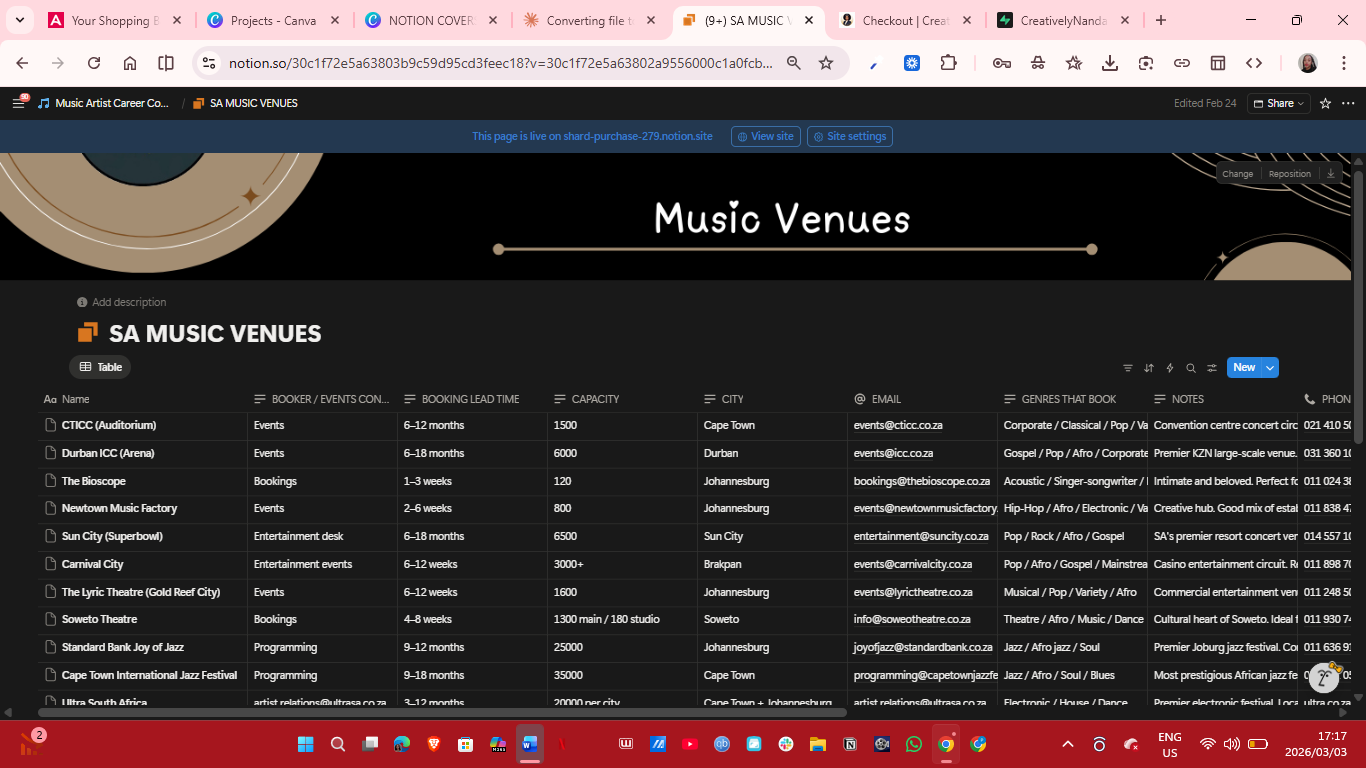 Music Artist Career Command Center screenshot 11